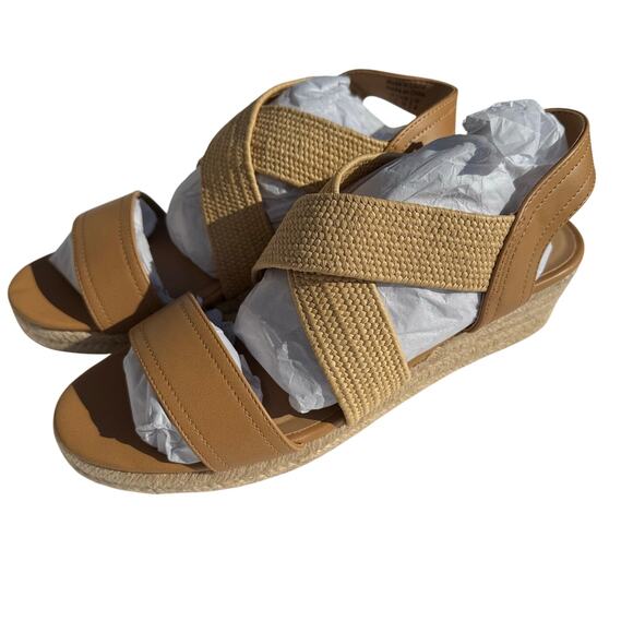 Market & Spruce Espadrille Wedge Sandals in Tan NEW Size 8.5 - Picture 3 of 10